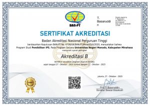 Selamat dan Sukses Atas Akreditasi ‘B’ Prodi Pendidikan IPS FIS UNIMA ...